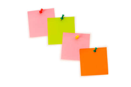Reminder notes isolated on the white board