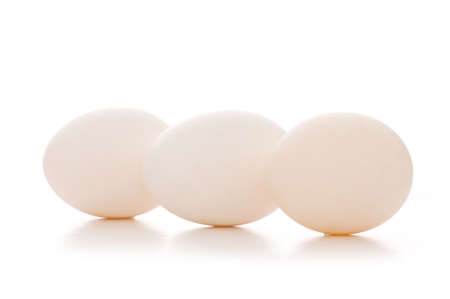 Group of eggs isolated on the whiteの写真素材