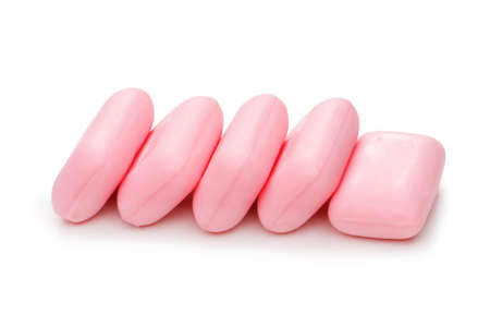 Stack of soap isolated on the whiteの写真素材