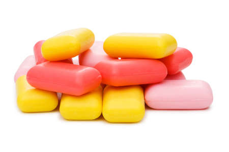 Stack of soap isolated on the whiteの写真素材