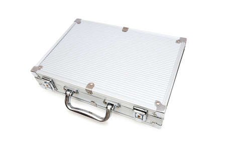 Metal case isolated on the white backgroundの写真素材