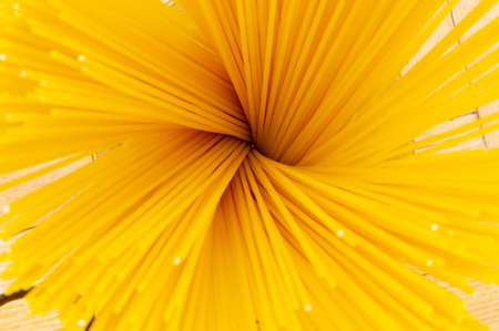Bunch of spaghetti isolated on the white backgroundの写真素材