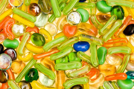 Close up of colourful background with many beads