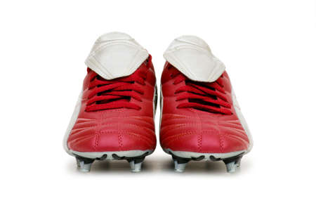 Football shoes isolated on the white backgroundの写真素材