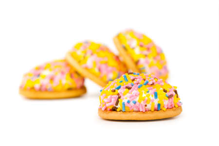 Cup cakes isolated on the white backgroundの写真素材