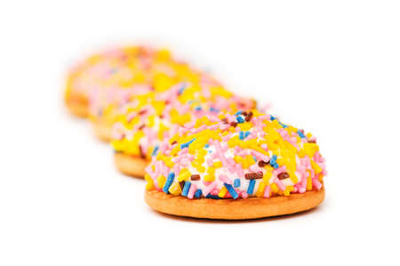 Cup cakes isolated on the white backgroundの写真素材