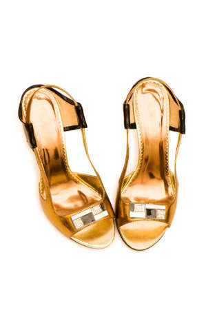 Woman shoes isolated on the white backgroundの写真素材