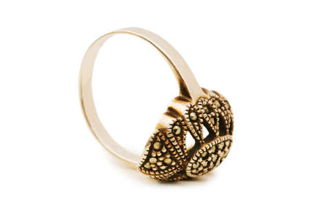 Silver ring isolated on the white background