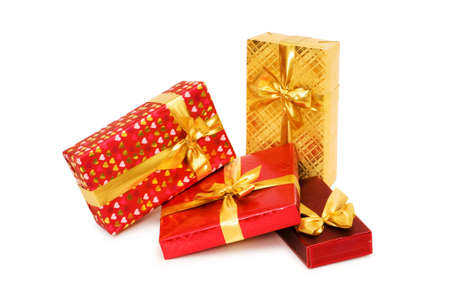 Gift box isolated on the white background