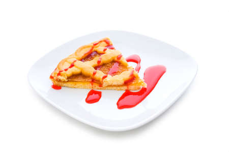 Sweet cake isolated on the whiteの写真素材