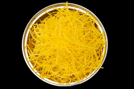 Spaghetti pot isolated on the black background