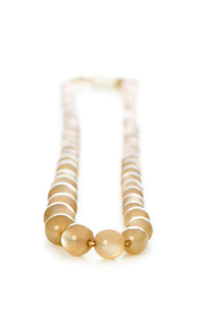 Pearl necklace isolated on the whiteの写真素材