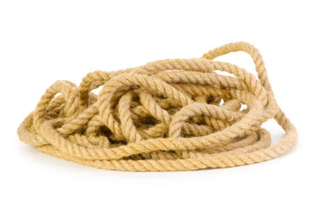 Rope isolated on the white backgroundの写真素材