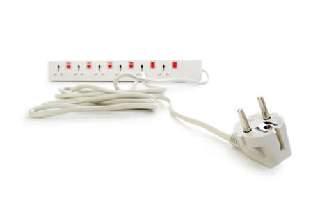Extension cord isolated on the white background