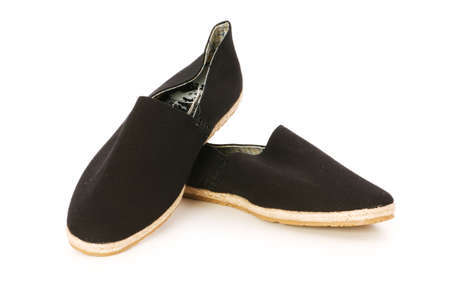 Male shoes isolated on the white backgroundの写真素材