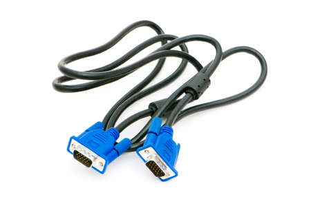 COM cable isolated on whiteの写真素材