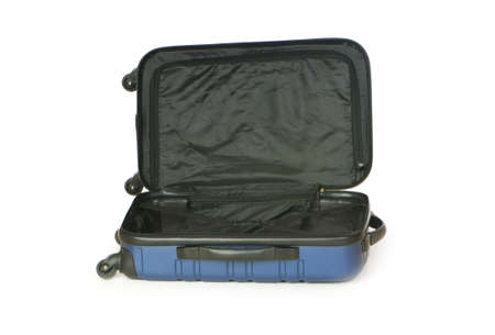 Blue case isolated on the white backgroundの写真素材