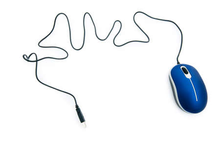 Computer mouse isolated on the white backgroundの写真素材