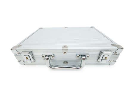 Metal case isolated on the white backgroundの写真素材