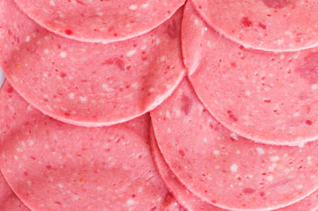 Arranged cuts of beef sausageの写真素材