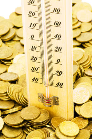 Financial concept - checking the temperature of marketの写真素材