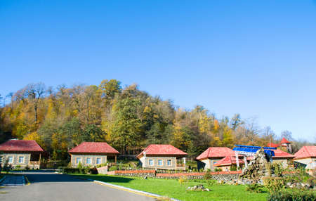 Mansion in the middle of mountain forest