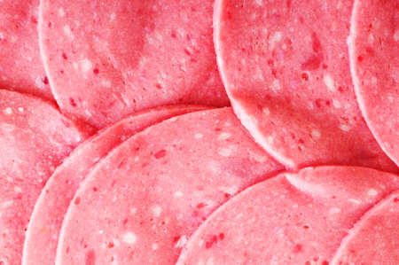 Arranged cuts of beef sausageの写真素材