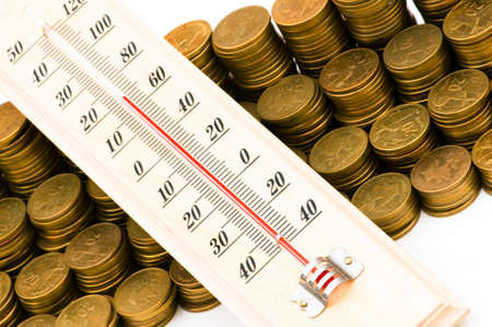 Financial concept - checking the temperature of market