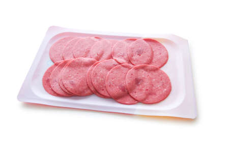 Arranged cuts of beef sausage