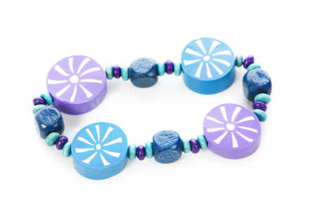 Beaded bracelet isolated on the white backgroundの写真素材