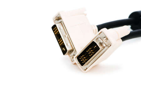 DVI cable isolated on the white backgroundの写真素材
