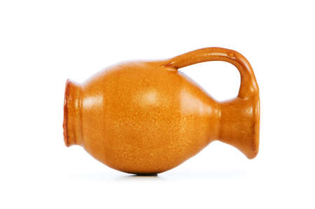 Clay jars isolated on the white backgroundの写真素材