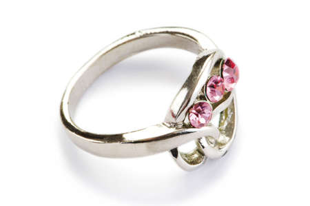 Jewellery ring isolated on the white backgroundの写真素材