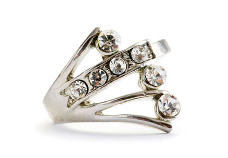 Jewellery ring isolated on the white backgroundの写真素材