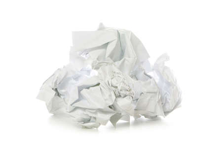 Recycling concept with lots of waster paperの写真素材
