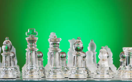 Chess concept with pieces on the boardの写真素材