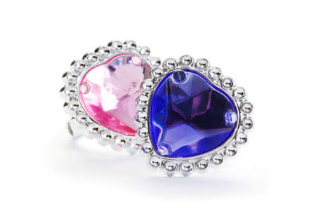 Jewellery ring isolated on the white background