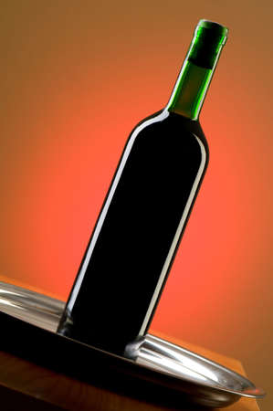 Wine against colour gradient backgroundの写真素材