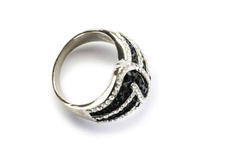 Jewellery ring isolated on the white backgroundの写真素材