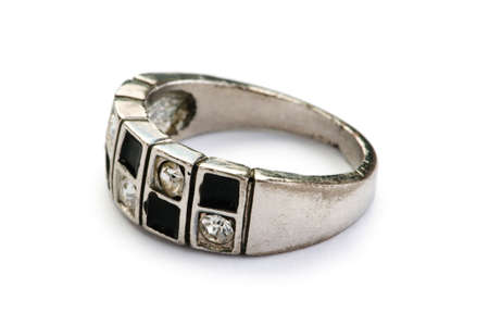 Jewellery ring isolated on the white background