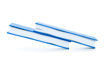 Stack of books isolated on the whiteの写真素材