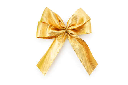 Ribbon bow isolated on the white backgroundの写真素材