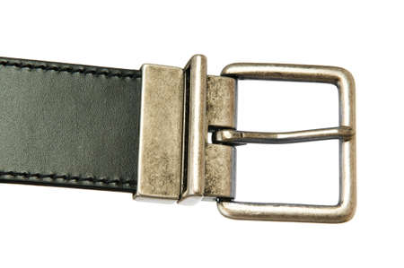 Leather belt isolated on the white background