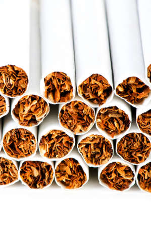 Smoking cigarettes isolated on the white backgroundの写真素材