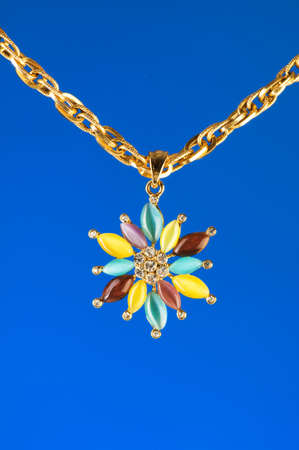 Pendant against colour gradient background