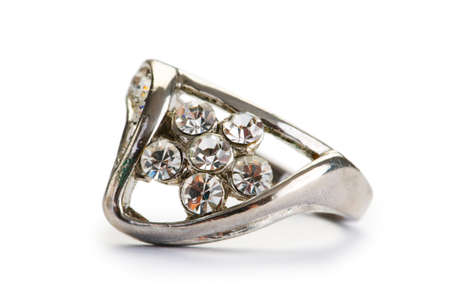 Jewellery ring isolated on the white backgroundの写真素材