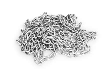 Metal chain isolated on the white background