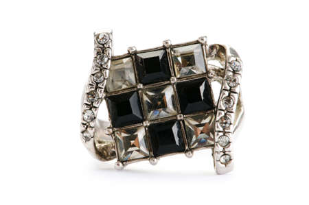 Jewellery ring isolated on the white backgroundの写真素材