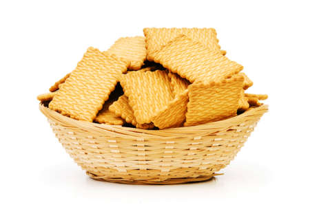 Tasty cookies isolated on the white backgroundの写真素材