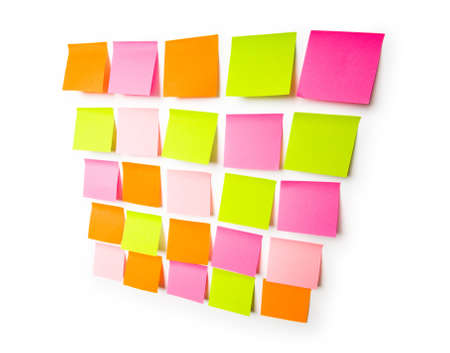 Reminder notes isolated on the white background